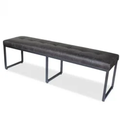 Clearance HomingXL Eetkamerbank - Atlanta - leer Colorado antraciet 01 - 160 cm