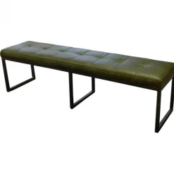 Best HomingXL Eetkamerbank - Atlanta - leer Colorado groen 08 - 200 cm
