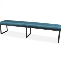 Online HomingXL Eetkamerbank - Atlanta - stof Element petrol 14 - 140 cm