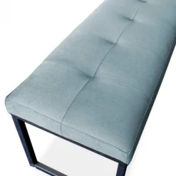 Online HomingXL Eetkamerbank - Atlanta - stof Element lichtblauw 16 - 200 cm