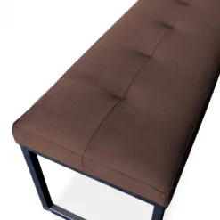 Discount HomingXL Eetkamerbank - Atlanta - stof Element donkerbruin 25 - 140 cm