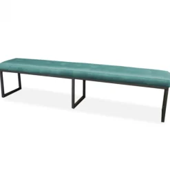 Best HomingXL Eetkamerbank - Atlanta - stof Element turquoise 15 - 200 cm