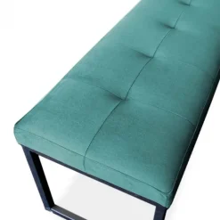 New HomingXL Eetkamerbank - Atlanta - stof Element turquoise 15 - 160 cm