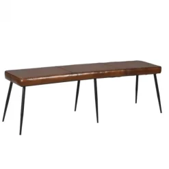 Sale HomingXL Eetkamerbank - Charleston - leer cognac - 160 cm breed