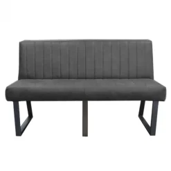 Hot HomingXL Eetkamerbank - Hengelo - leer Missouri antraciet 09 - 200 cm