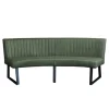 Discount HomingXL Eetkamerbank - Hengelo - lederlook Missouri groen 10 - geschikt voor ovale tafel 200 cm