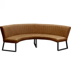 Online HomingXL Eetkamerbank - Hengelo - lederlook Missouri cognac 03 - geschikt voor tafel 150 cm