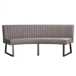 HomingXL Eetkamerbank - Hengelo - stof Element grijs 03 - geschikt voor ovale tafel 200 cm