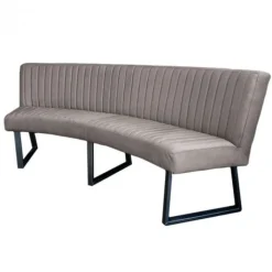 HomingXL Eetkamerbank - Hengelo - stof Element grijs 03 - geschikt voor ovale tafel 200 cm