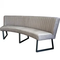 Sale HomingXL Eetkamerbank - Hengelo - stof Element lichtgrijs 04 - geschikt voor ovale tafel 240 cm