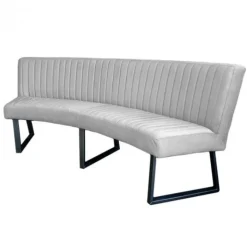 HomingXL Eetkamerbank - Hengelo - stof Element steengrijs 24 - geschikt voor ovale tafel 200 cm