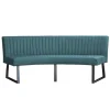 New HomingXL Eetkamerbank - Hengelo - stof Element petrol 14 - geschikt voor ovale tafel 200 cm