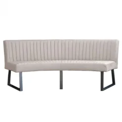 Clearance HomingXL Eetkamerbank - Hengelo - stof Element zand 17 - geschikt voor ovale tafel 240 cm