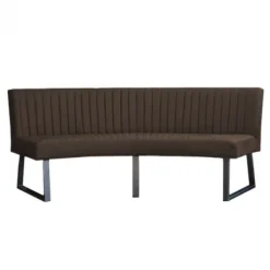 Online HomingXL Eetkamerbank - Hengelo - stof Element antraciet 02 - geschikt voor ovale tafel 200 cm