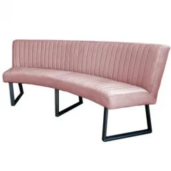 Clearance HomingXL Eetkamerbank - Hengelo - stof Element lichtroze 18 - geschikt voor ovale tafel 240 cm