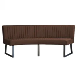 Discount HomingXL Eetkamerbank - Hengelo - stof Element donkerbruin 25 - geschikt voor ovale tafel 200 cm