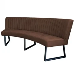 Discount HomingXL Eetkamerbank - Hengelo - stof Element donkerbruin 25 - geschikt voor ovale tafel 200 cm