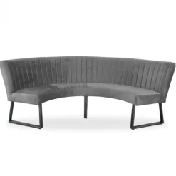 Best HomingXL Eetkamerbank - Hengelo - stof Element cementgrijs 23 - geschikt voor tafel 130 cm