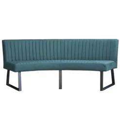 New HomingXL Eetkamerbank - Hengelo - stof Element petrol 14 - geschikt voor ovale tafel 240 cm