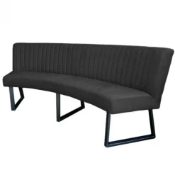 Outlet HomingXL Eetkamerbank - Hengelo - stof Element donkergrijs 22 - geschikt voor ovale tafel 240 cm