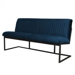 Sale HomingXL Eetkamerbank - Lara - stof Element blauw 13 - 140 cm
