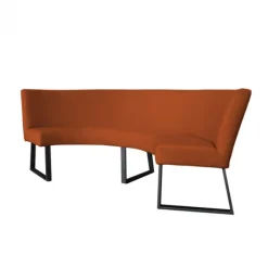 Online HomingXL Eetkamerbank - Rotterdam - stof Element koper 09 - geschikt voor tafel 130 cm