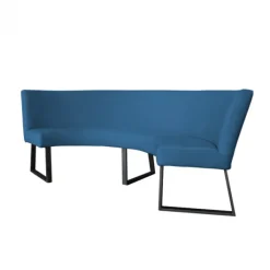 Online HomingXL Eetkamerbank - Rotterdam - stof Element azure 21 - geschikt voor tafel 130 cm