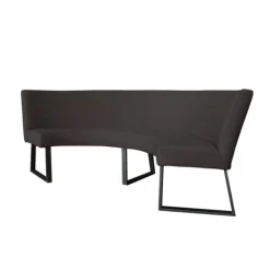 Online HomingXL Eetkamerbank - Rotterdam - stof Element antraciet 01 - geschikt voor tafel 130 cm