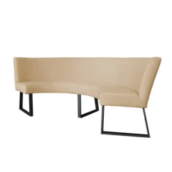 Online HomingXL Eetkamerbank - Rotterdam - stof Element beige 06 - geschikt voor tafel 130 cm