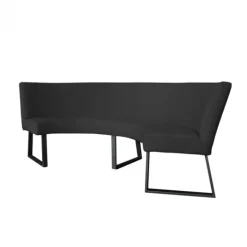 Clearance HomingXL Eetkamerbank - Rotterdam - stof Element donkergrijs 22 - geschikt voor tafel 150 cm