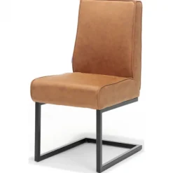 New Bo Lundgren Eetkamerstoel - Andries - Lederlook Soft Cognac