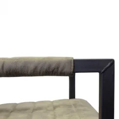 Bo Lundgren Eetkamerstoel - Apollo II - stof Cowboy retro lederlook olijf groen