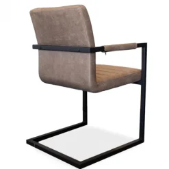 Best Bo Lundgren Eetkamerstoel - Apollo II - stof Bull lederlook grey