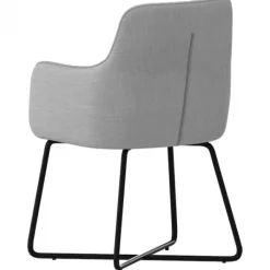 Online Bo Lundgren Eetkamerstoel - Arne - stof Bjorn grof geweven lichtgrijs