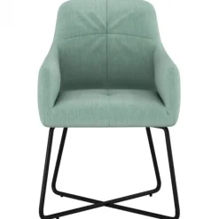 Bo Lundgren Eetkamerstoel - Arne - stof Bjorn grof geweven mint