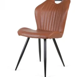 Bo Lundgren Eetkamerstoel - Cobra - leer Vintage cognac