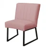 Outlet HomingXL Eetkamerstoel - Hengelo - geschikt voor ronde tafel - stof Element lichtroze 18