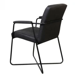 Hot Bo Lundgren Eetkamerstoel - Henry - leer Vintage zwart