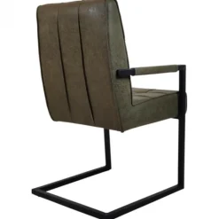 Hot Bo Lundgren Eetkamerstoel - Jupiter - stof Bull lederlook groen