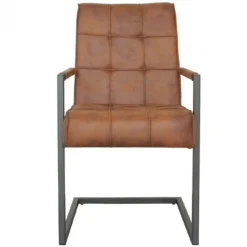 Sale Bo Lundgren Eetkamerstoel - Jupiter - stof Cowboy retro lederlook cognac