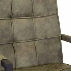 Online Bo Lundgren Eetkamerstoel - Jupiter - stof Cowboy retro lederlook olijf groen