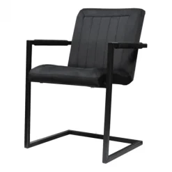 New HomingXL Eetkamerstoel - Lara met leuning - stof Element antraciet 01