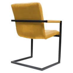 Outlet HomingXL Eetkamerstoel - Lara met leuning - stof Element goud 08