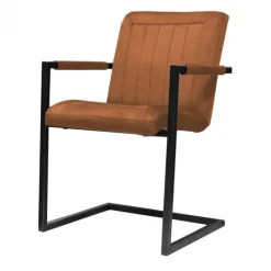 HomingXL Eetkamerstoel - Lara met leuning - stof Element bruin 07