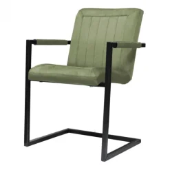 Best HomingXL Eetkamerstoel - Lara met leuning - stof Element lichtgroen 11