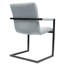 Clearance HomingXL Eetkamerstoel - Lara met leuning - stof Element lichtblauw 16