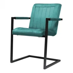 HomingXL Eetkamerstoel - Lara met leuning - stof Element turquoise 15