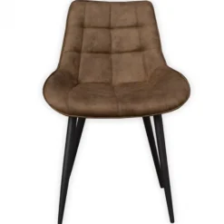 Sale Bo Lundgren Eetkamerstoel - Loena - stof Cowboy retro lederlook taupe