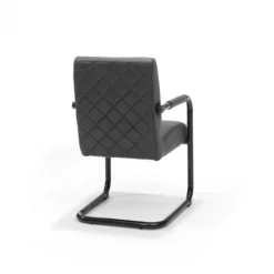 Online Bo Lundgren Eetkamerstoel - Monaco - stof Maya lederlook antraciet