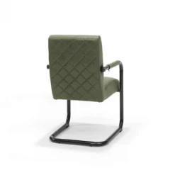 Hot Bo Lundgren Eetkamerstoel - Monaco - stof Maya lederlook groen